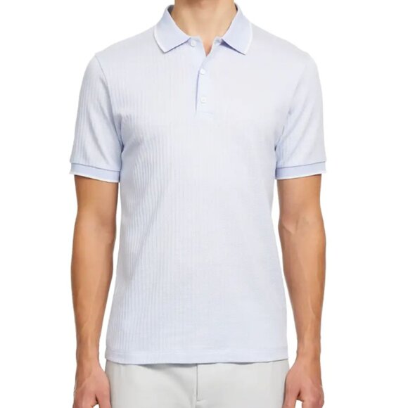 Theory Men's Geo Zelig Jacquard Polo Shirt - Picture 1 of 9